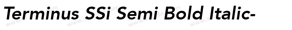 Terminus SSi Semi Bold Italic字体转换